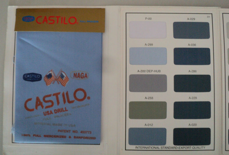 jenis bahan baju PDH Castillo drill