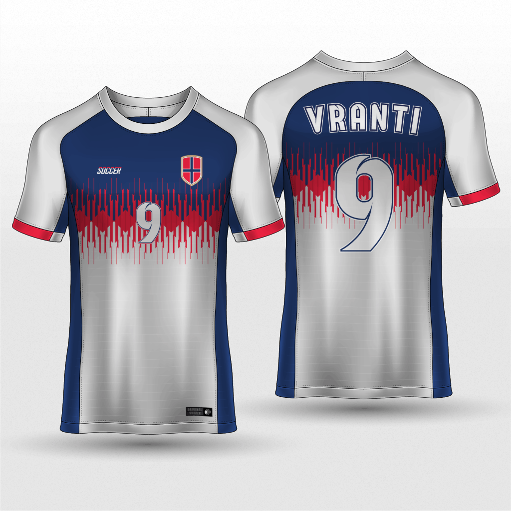desain jersey biru merah