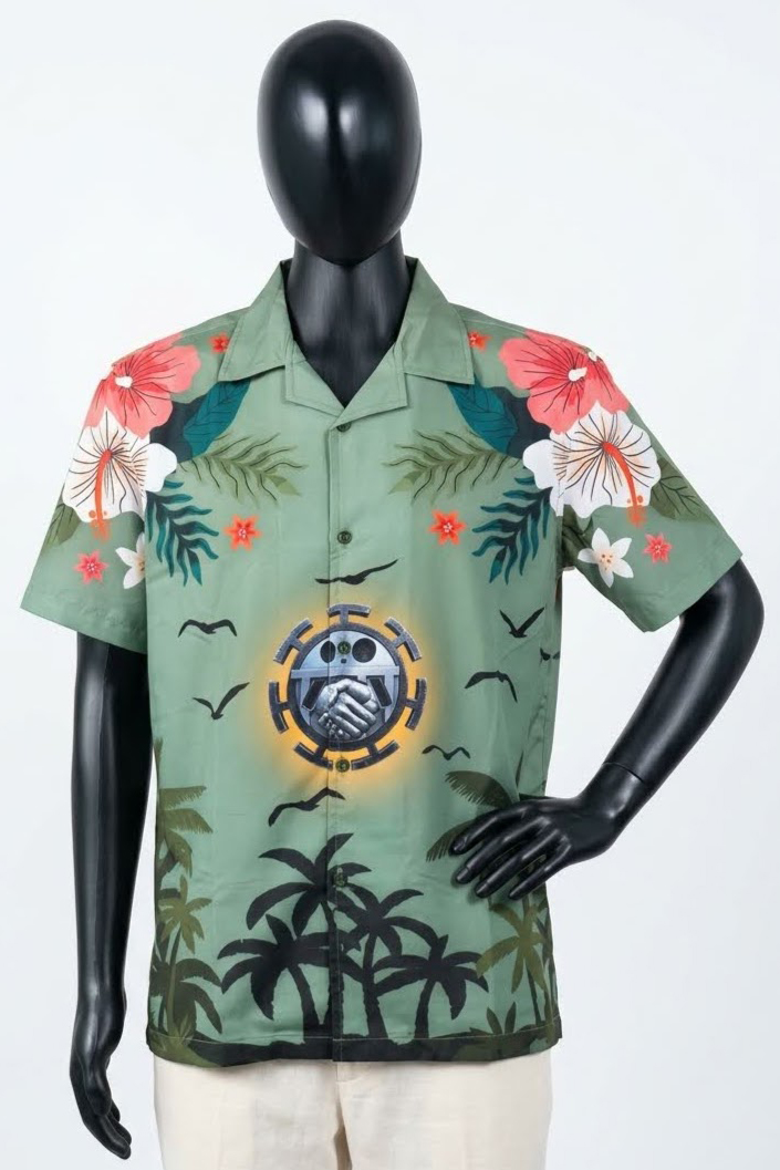 baju kemeja printing - pantai