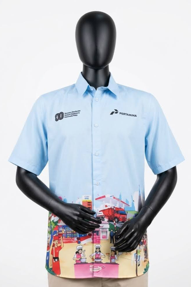baju kemeja printing - pertamina